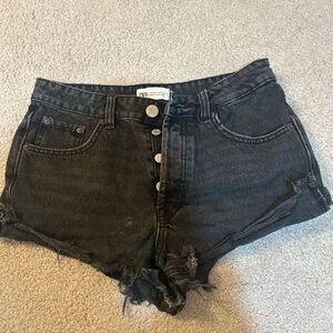 Black Zara jean shorts